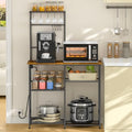 6-Tier Rustic Brown Kitchen Storage Shelf Rack U14756