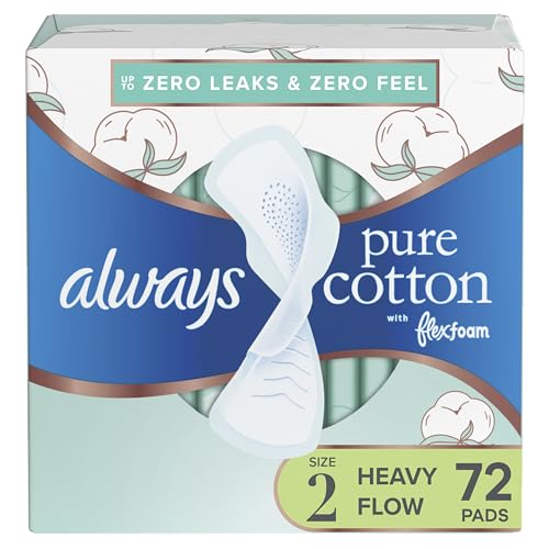 34 Count Unscented Cotton Feminine Pads with Wings V17029