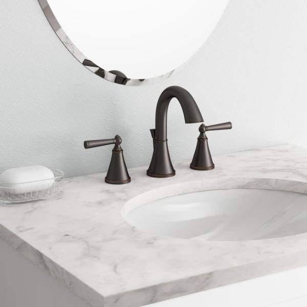 Tuscan Bronze 8 in. Widespread 2-Handle Bathroom Faucet E460