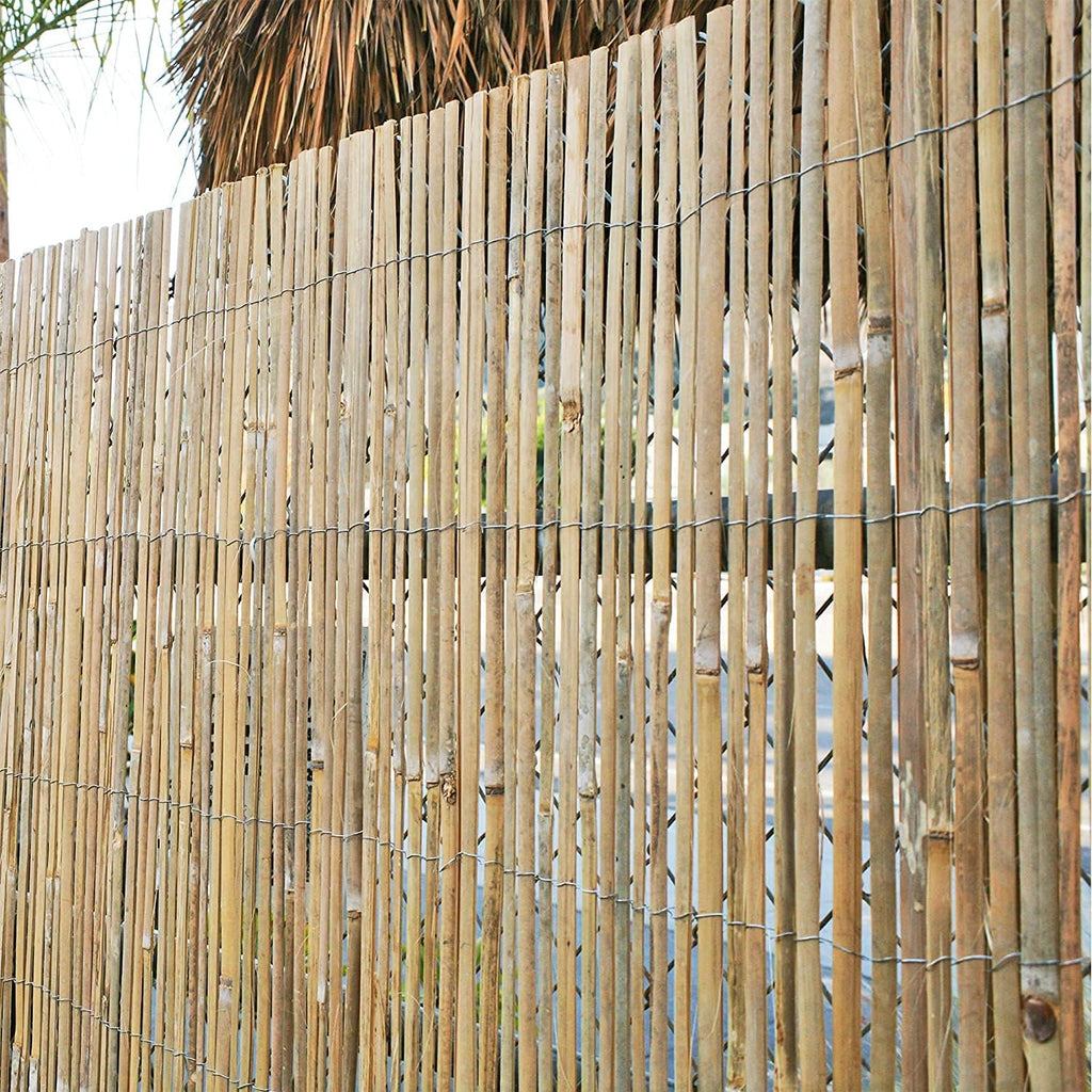 Natural Split Rolled Bamboo Fence Panel 4 ft H x 6 ft L M255176