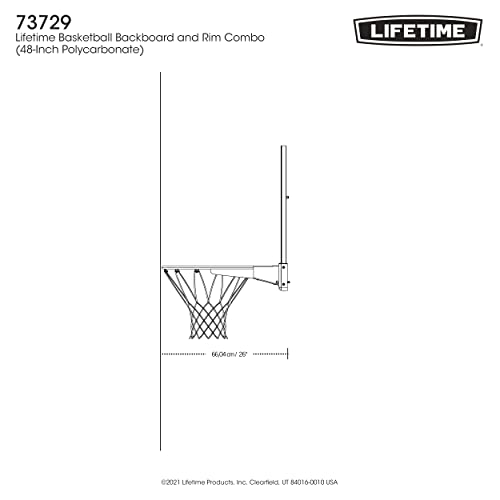 48 in. Shatter Proof Backboard Rim Combo Orange White U172044