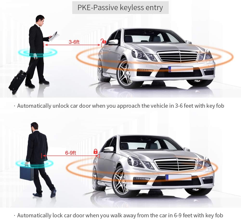 PKE Car Alarm Remote Starter Keyless Entry Push Start Button B28422