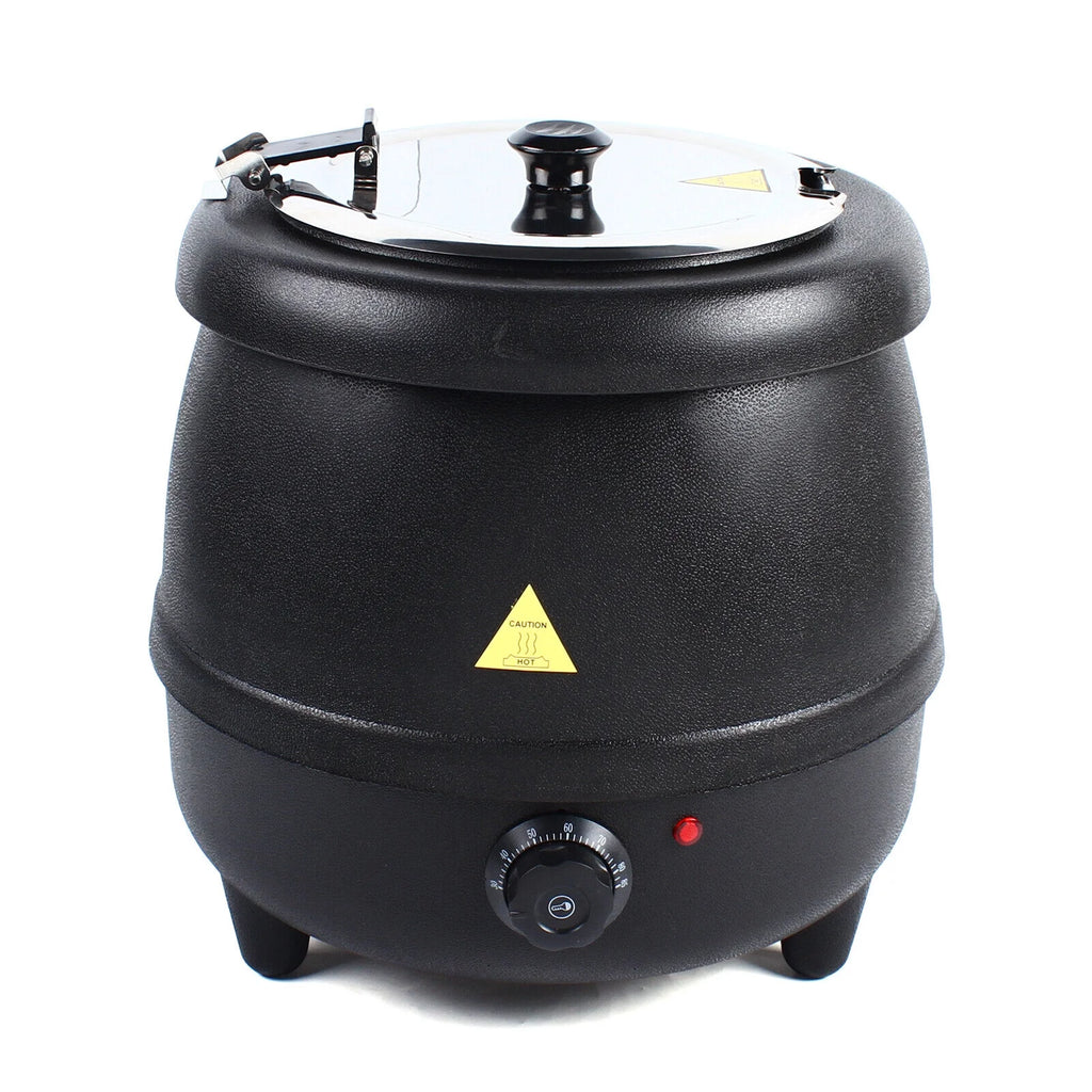 10L Commercial Electric Food Soup Kettle Pot Warmer Black O34684
