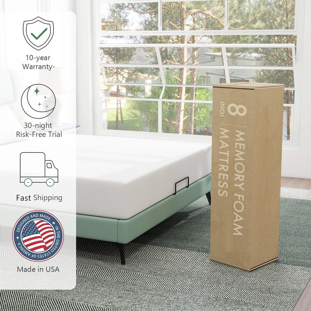 10" Cooling Gel Memory Foam Queen Mattress L50246