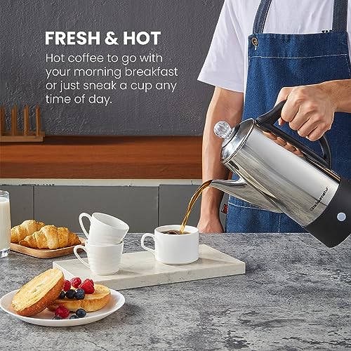 12-Cup Stainless Steel Electric Coffee Percolator A994
