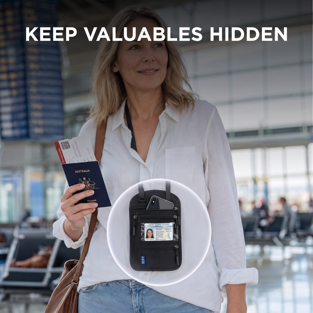 RFID Travel Neck Wallet