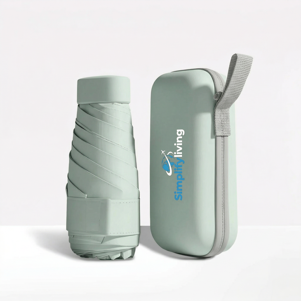 Compact Travel Umbrella & Case
