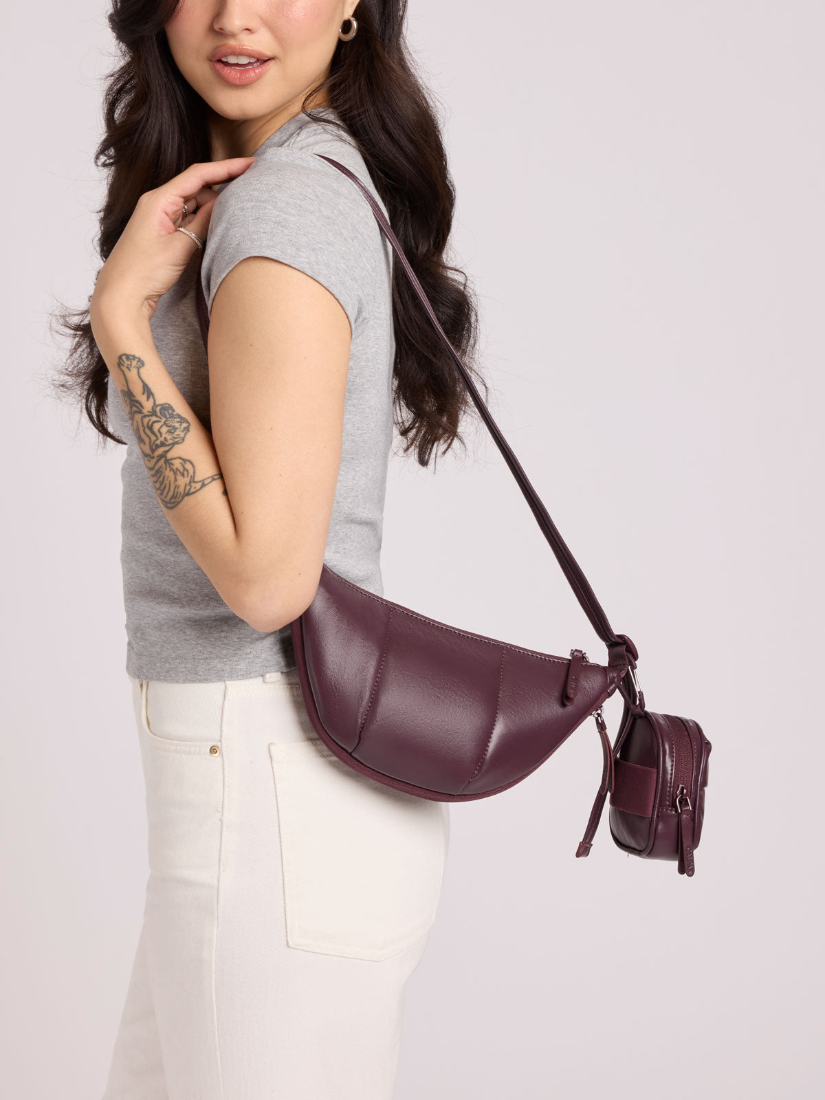 Luka Crescent Bag in Vegan Leather