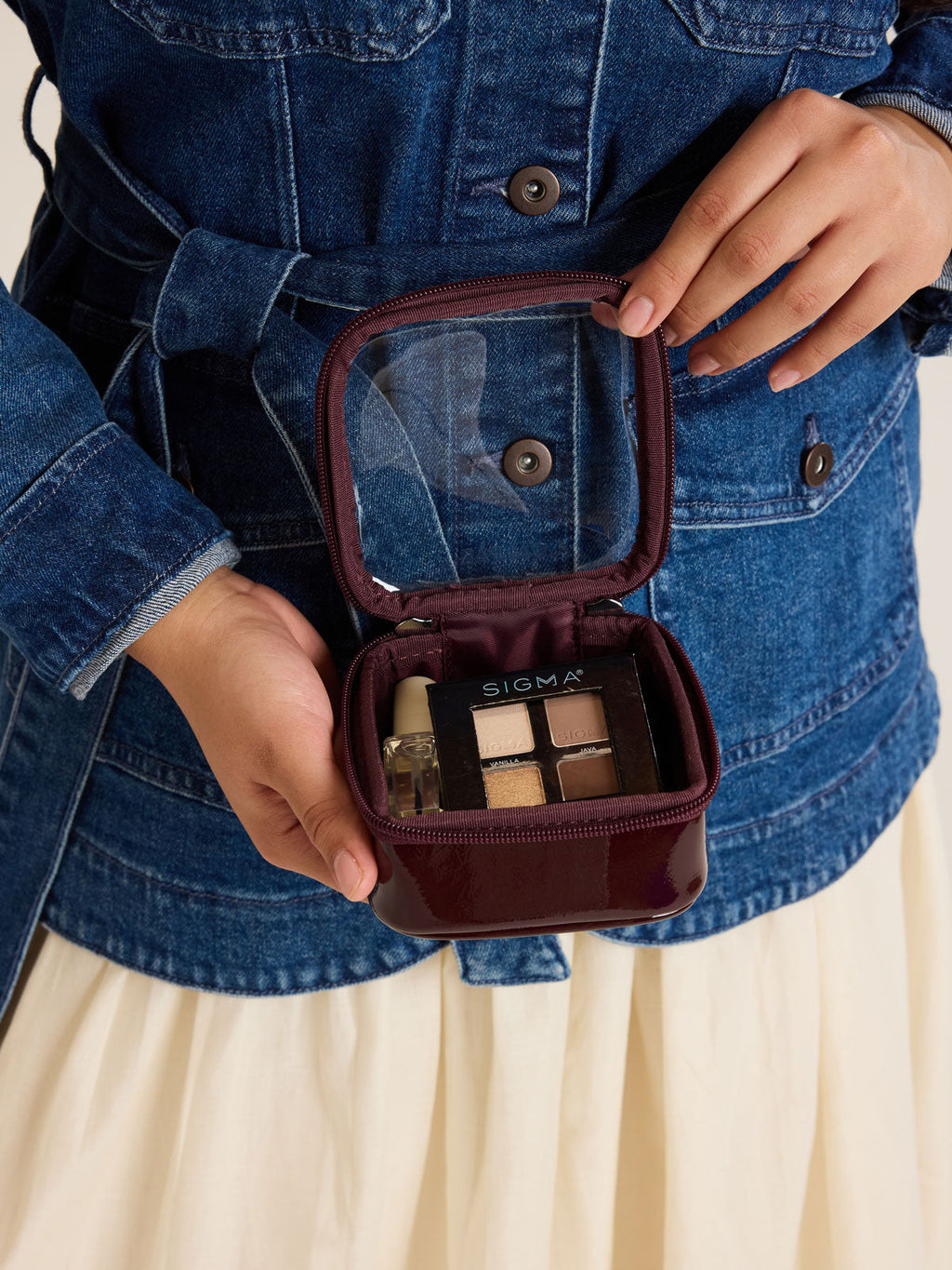 Tiny Clear Cosmetics Case